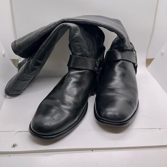 Frye Women’s Phillip Harness Tall Black Leather Boot, Size 9.5 Excellent Cond - Picture 6 of 6